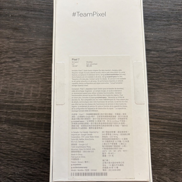 SOLD——Google Pixel 7 128G cell phone - unlocked - Picture 4 of 4